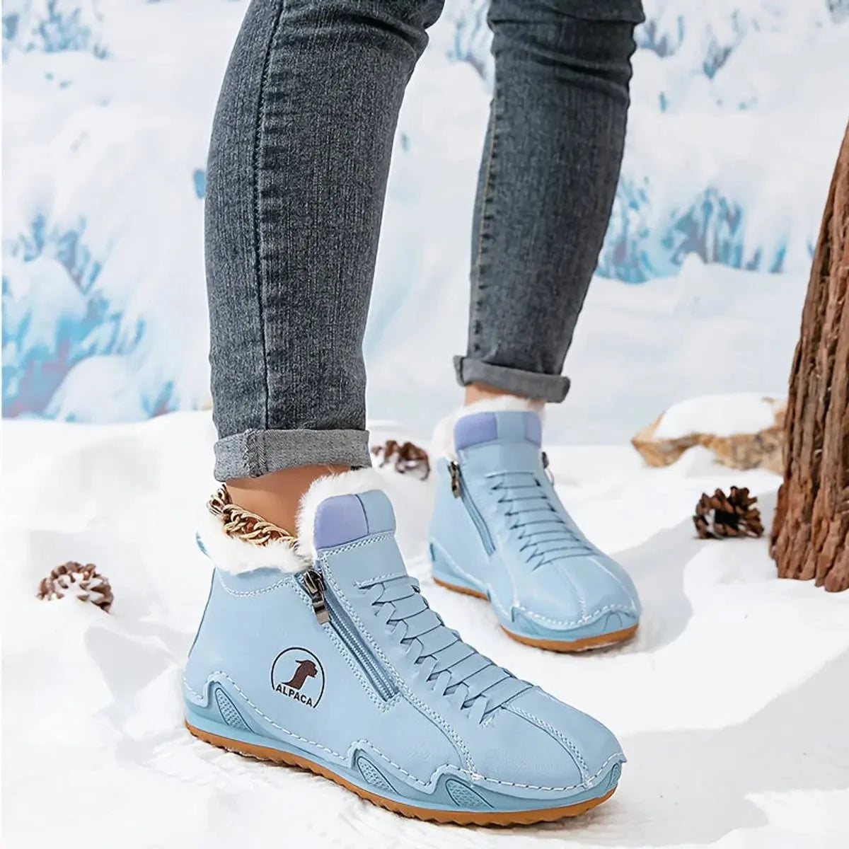 Women's Ankle Boots | Faux-Fur Lined, Wide Toe Box, Side Zip Closure 1