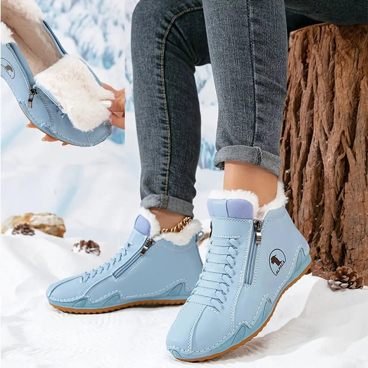 Women's Ankle Boots | Faux-Fur Lined, Wide Toe Box, Side Zip Closure 12