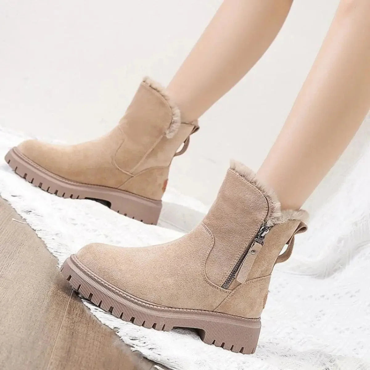 Women’s Ankle Boots | Fleece-Lined, Slip-On, Chunky Grip Sole 3