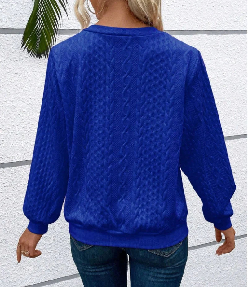 Women's Cable Knit Jumper | Zip Neck, Stand Collar, White and Pink Options 9