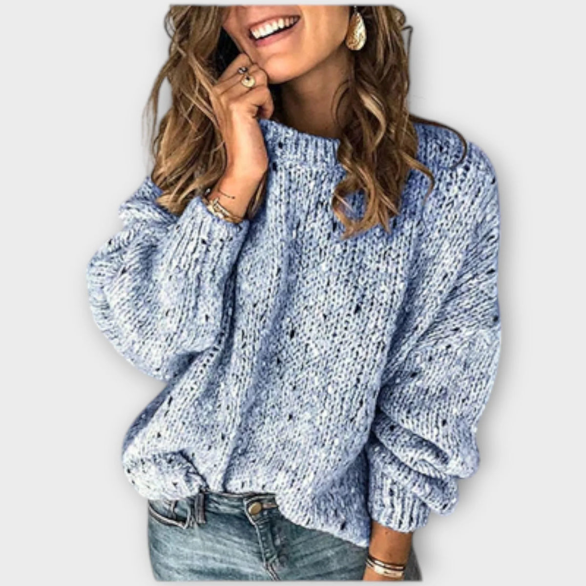 Women's Christmas Jumper | White, Vintage-Inspired, Cozy Loose Fit 1
