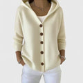 Women's Hooded Cardigan | Button-Down, Relaxed Fit, Long Sleeve 0