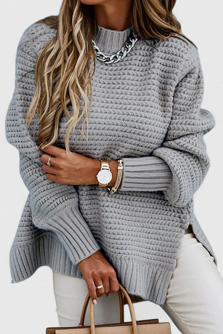 Women's Jumper | Comfortable Loose Fit, O Neckline, Slit Design 5