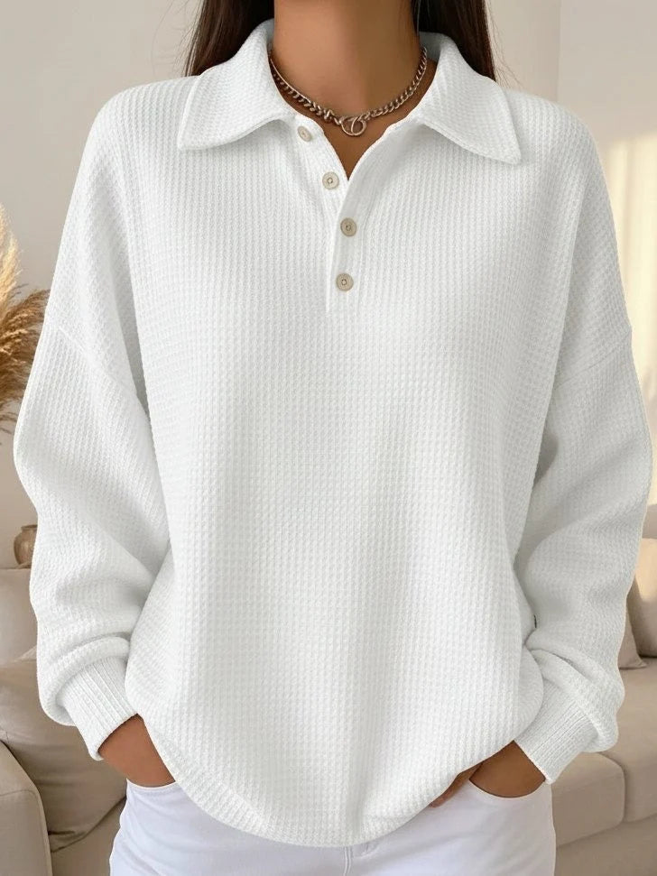 Women's Jumper | Elegant Polo Collar, Stretch Fabric, Versatile Style 3