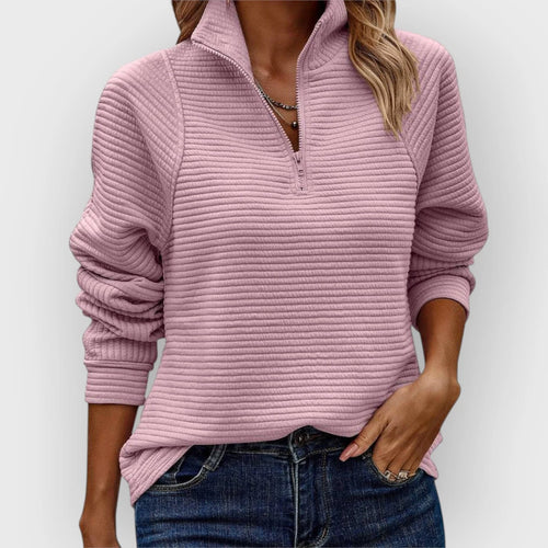 Women's Jumper | V-Neck Zipper, Comfortable Fit, Versatile Style 1
