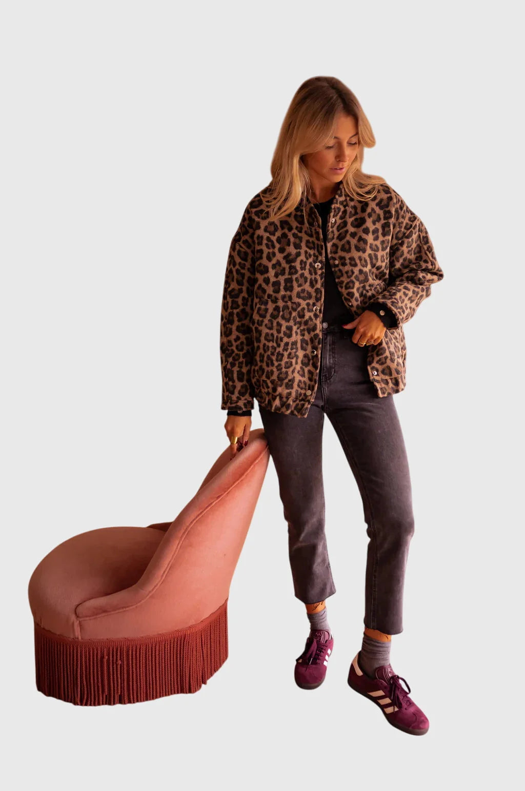 Women's Leopard Print Jacket | Lightweight, Tailored Fit, Year-Round Style 5