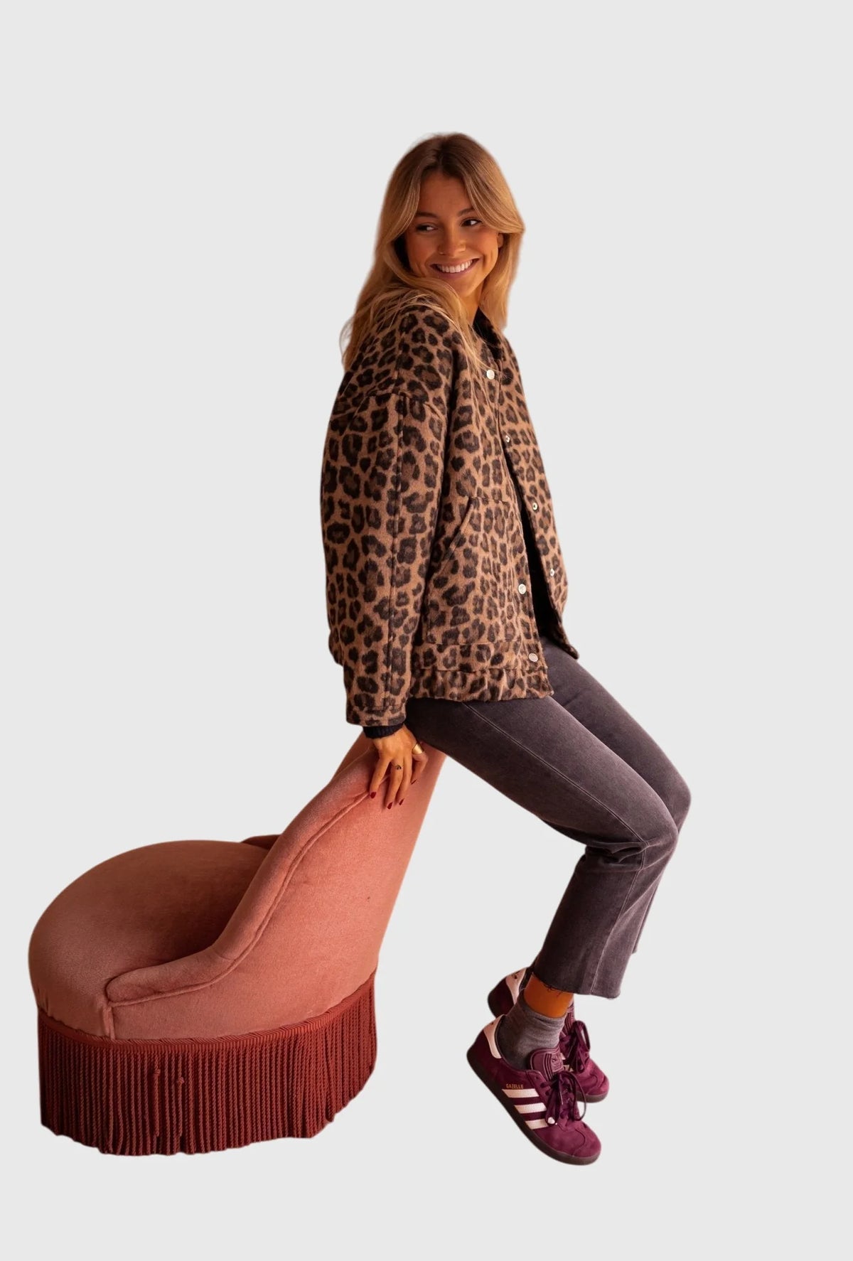 Women's Leopard Print Jacket | Lightweight, Tailored Fit, Year-Round Style 7