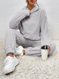 Women's Loungewear Set | Soft Fleece Hoodie and Joggers, Relaxed Fit Matching Lounge Set 0