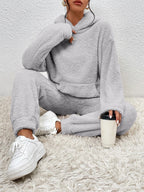 Women's Loungewear Set | Soft Fleece Hoodie and Joggers, Relaxed Fit Matching Lounge Set 0