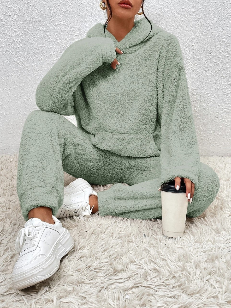 Women's Loungewear Set | Soft Fleece Hoodie and Joggers, Relaxed Fit Matching Lounge Set 1