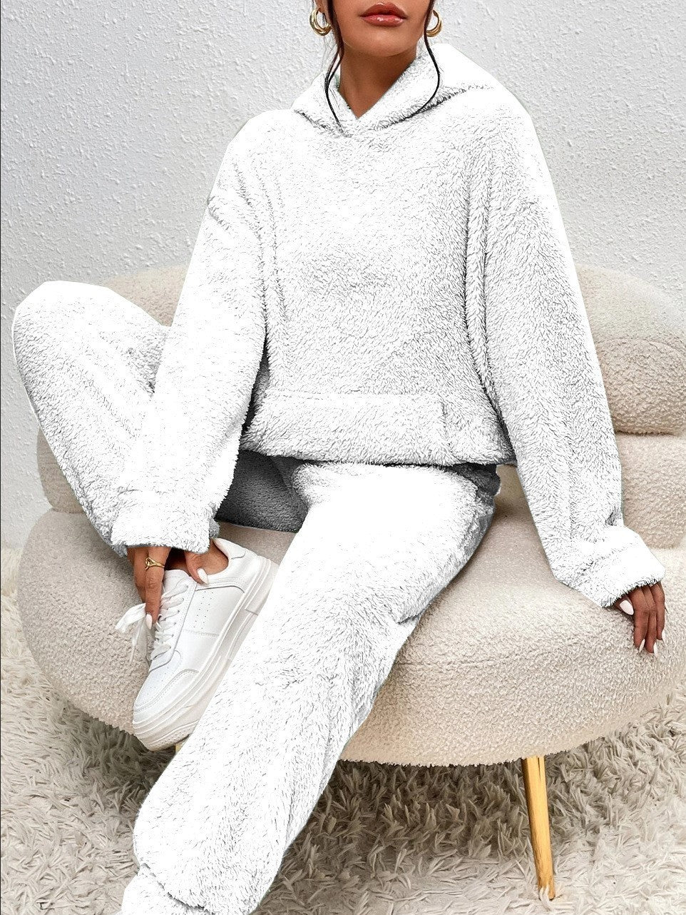 Women's Loungewear Set | Soft Fleece Hoodie and Joggers, Relaxed Fit Matching Lounge Set 6