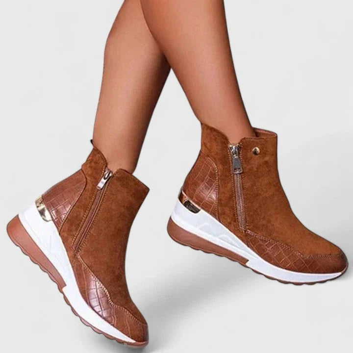 Women's Orthopaedic Boots | Lightweight Wedge, Suede Upper, Non-Slip Sole 0