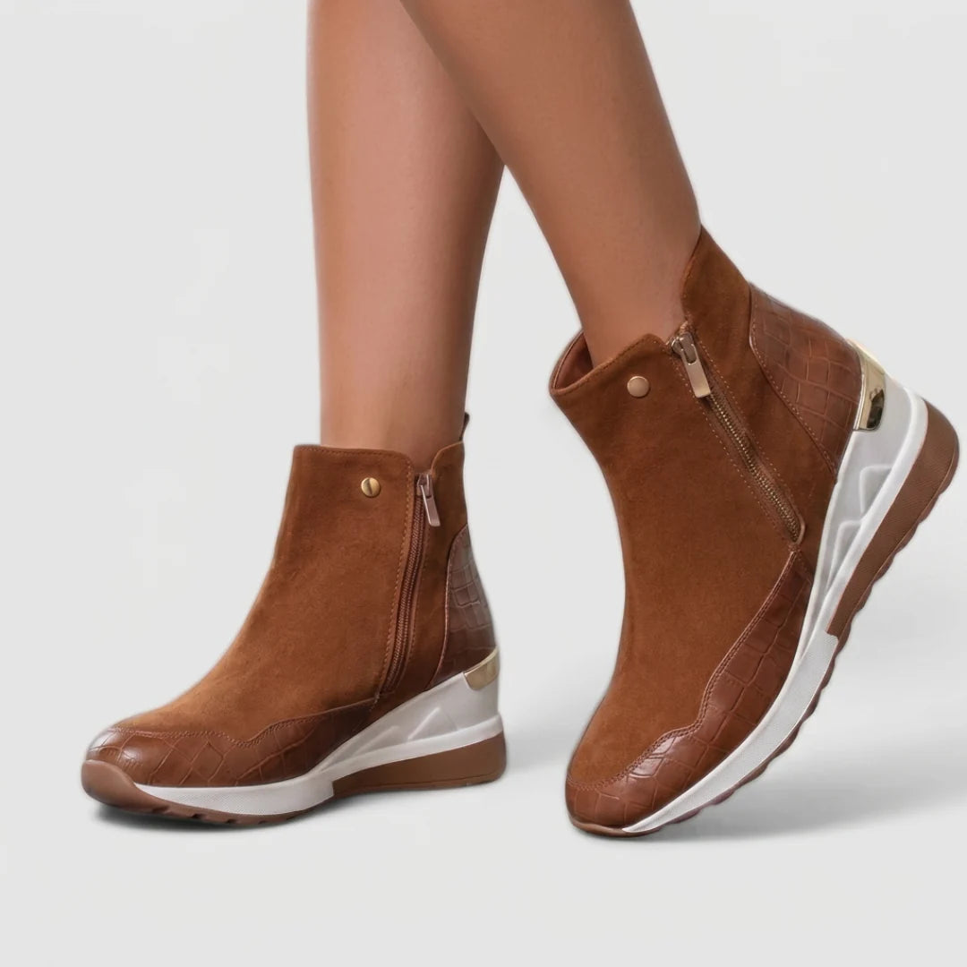 Women's Orthopaedic Boots | Lightweight Wedge, Suede Upper, Non-Slip Sole 2