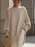 Women's Oversized Jumper | Soft Wool Blend, Asymmetrical Hem, Ribbed Cuffs 0