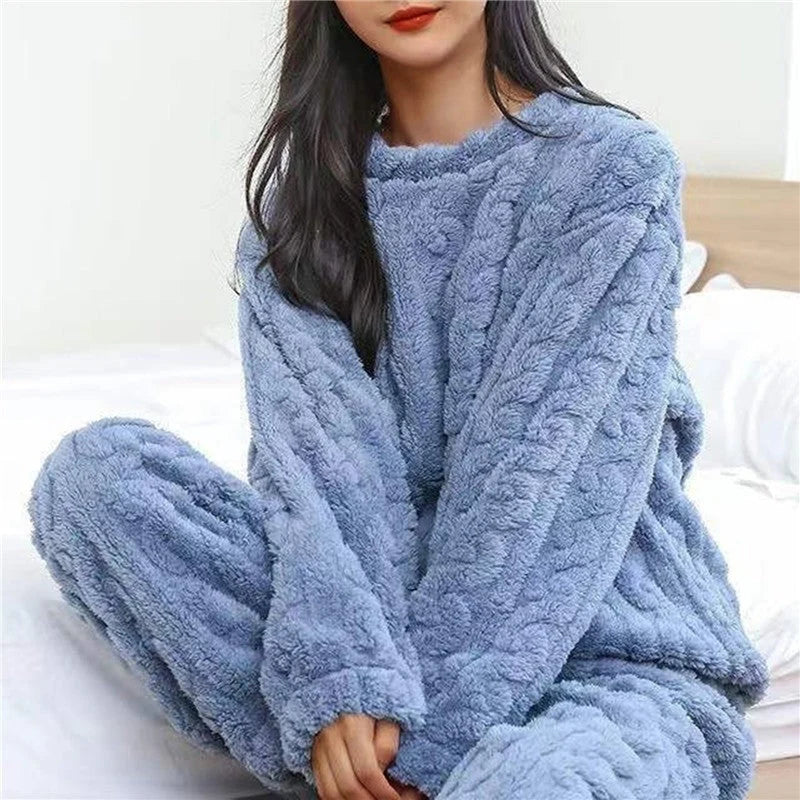 Women's Pajama Sets | Fluffy Fabric, Relaxed Fit, Cozy Two Piece Design 0