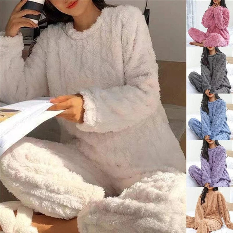 Women's Pajama Sets | Fluffy Fabric, Relaxed Fit, Cozy Two Piece Design 6