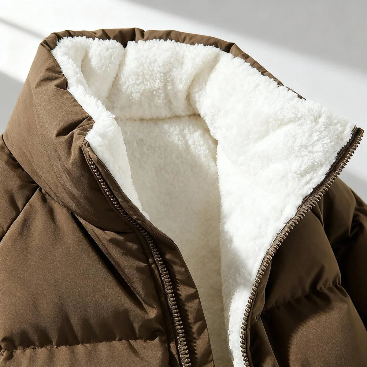 Women's Quilted Puffer Jacket | Fleece-Lined Hood, Lightweight, Fitted Silhouette 7