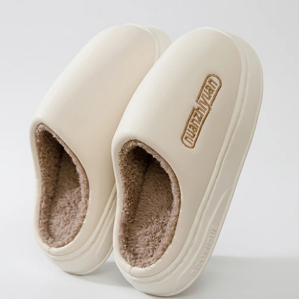 Women's Slippers | Plush Closed-Toe Clog with Thick Sole 0