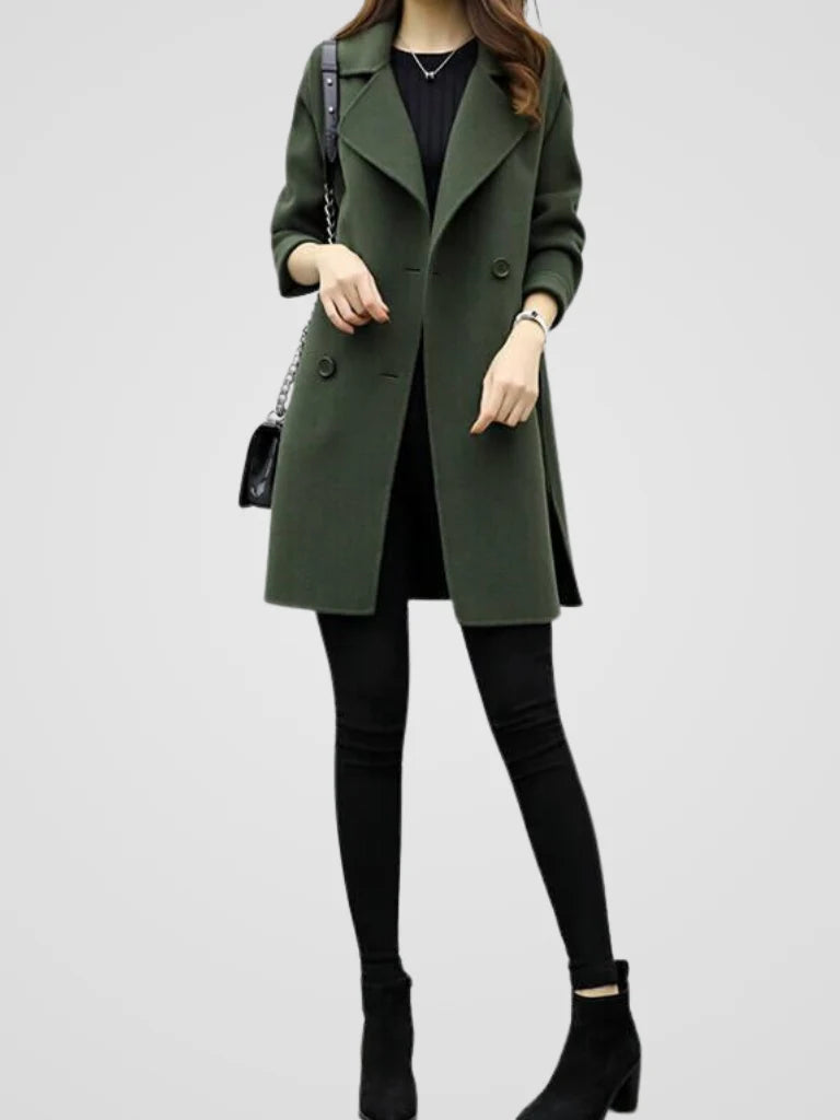 Women's Trench Coat | Elegant Longline, Double-Breasted Design 2