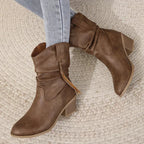Women's Western Boots | Leather Look, Water-Resistant, Block Heel 5