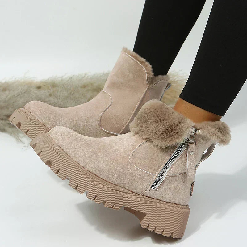Women's Winter Boots | Faux-Fur Lined, Slip-On, Suede Finish 0