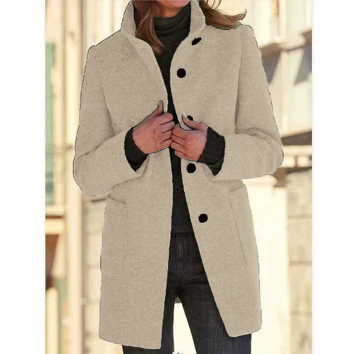 Women's Winter Coat | Elegant Classic Fit with Practical Pockets 0