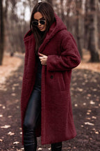 Women's Winter Coat | Wool Blend, Knee-Length, Tailored Fit, Hooded 8